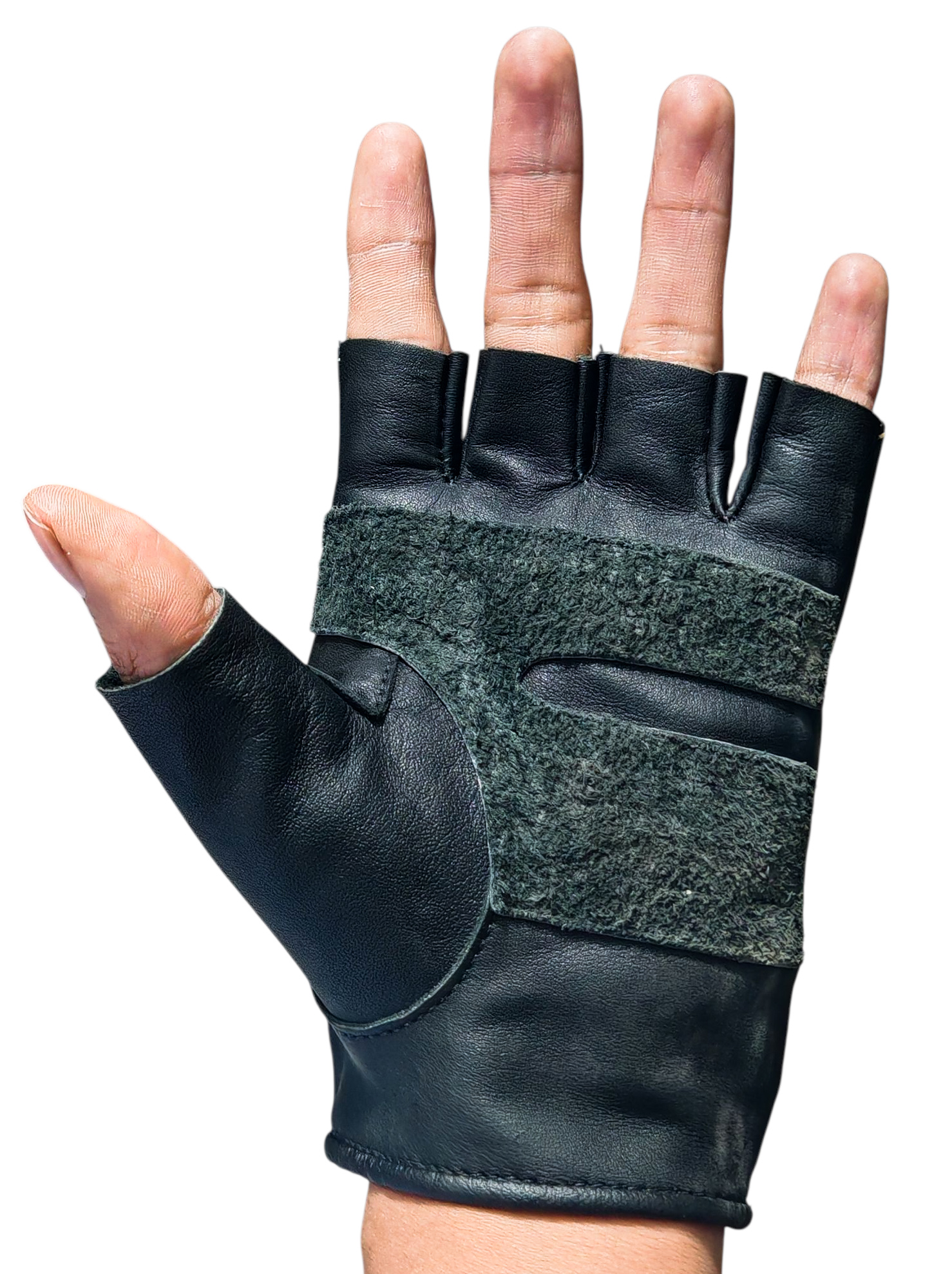 Guantes mitones de cuero